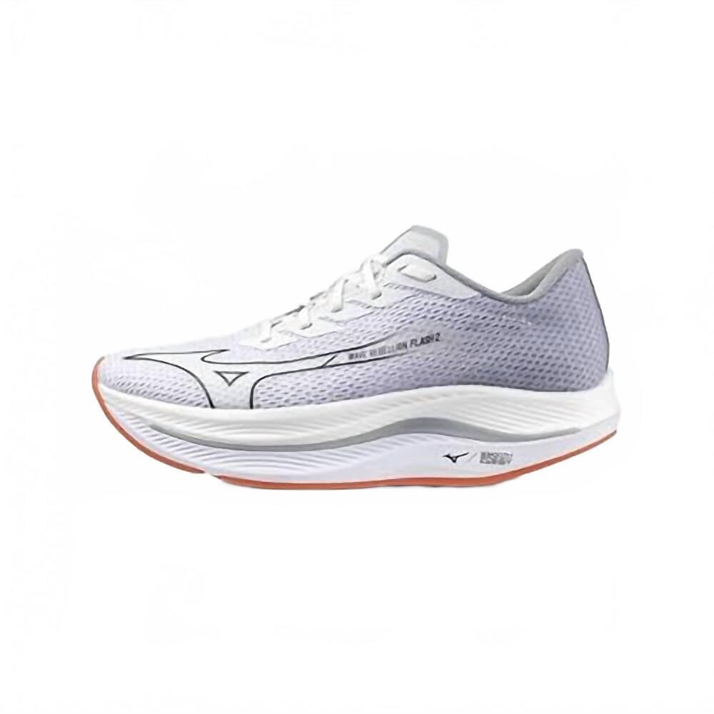 NEW MIZUNO men's wave rebellion flash 2 sneaker in white-black